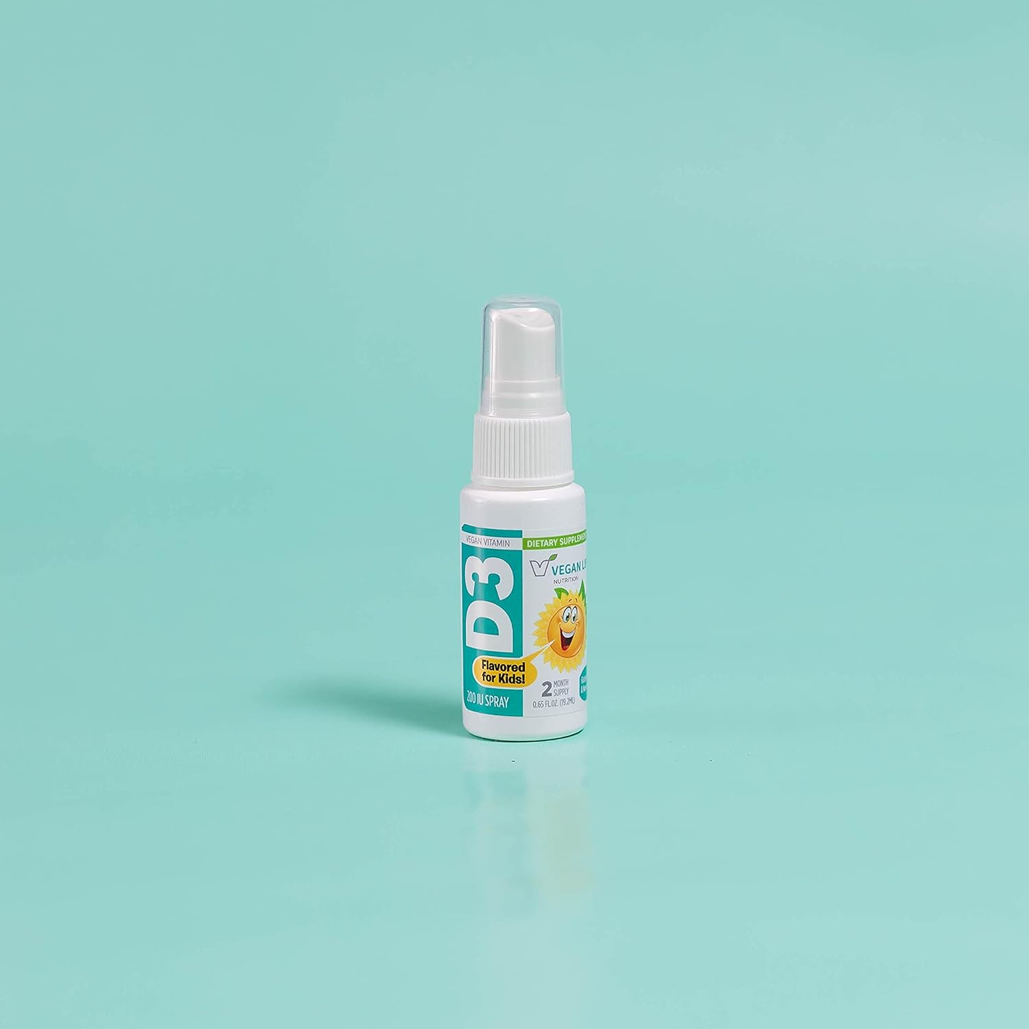 Vegan Kids Vitamin D3 Spray - Orange Flavor, Gluten-Free, Non-GMO - Bone Health and Immune Support - 0.65 fl oz
