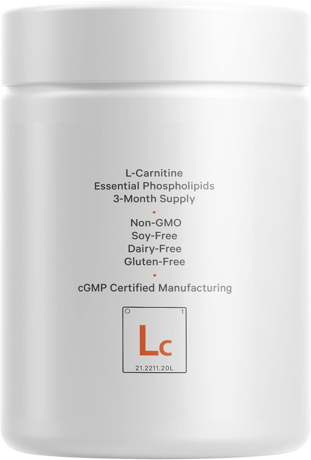 Vegan Liposomal L-Carnitine+ Supplement with 500mg L-Tartrate - Non-GMO, Gluten-Free, 90 Capsules