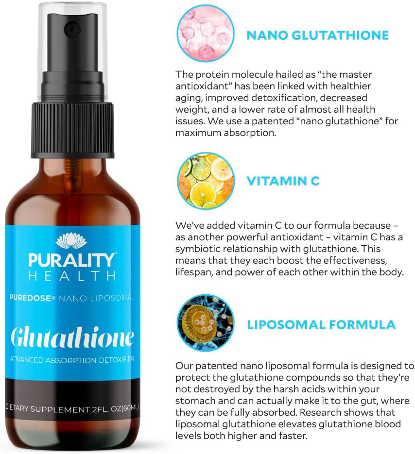 Vegan Liposomal Nano Glutathione Liquid for Enhanced Absorption - 30 Day Supply