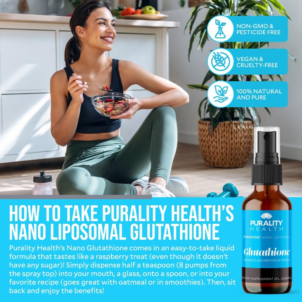 Vegan Liposomal Nano Glutathione Liquid for Enhanced Absorption - 30 Day Supply