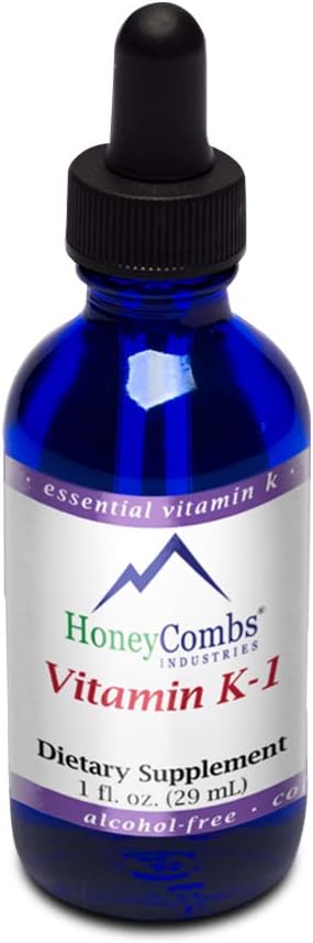 Vegan Liquid Vitamin K1 Drops for Skin, Bones & Blood Health - Non-GMO Vitamin Extract for Internal & External Use - Alcohol-Free, 16 Fl Oz.
