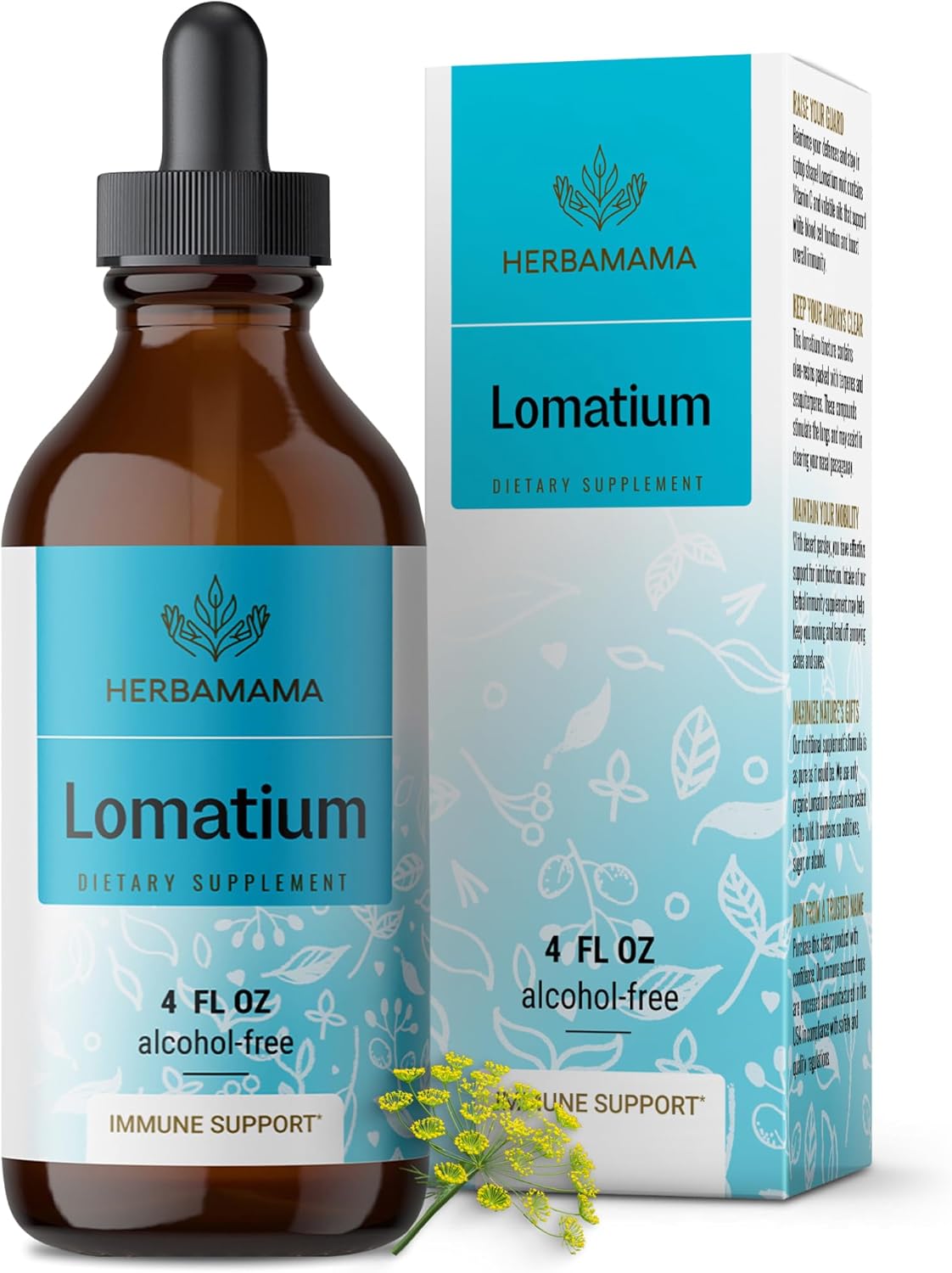 Vegan Lomatium Root Tincture for Lung Cleanse & Detox - Non-GMO Respiratory Support, 56-Day Supply