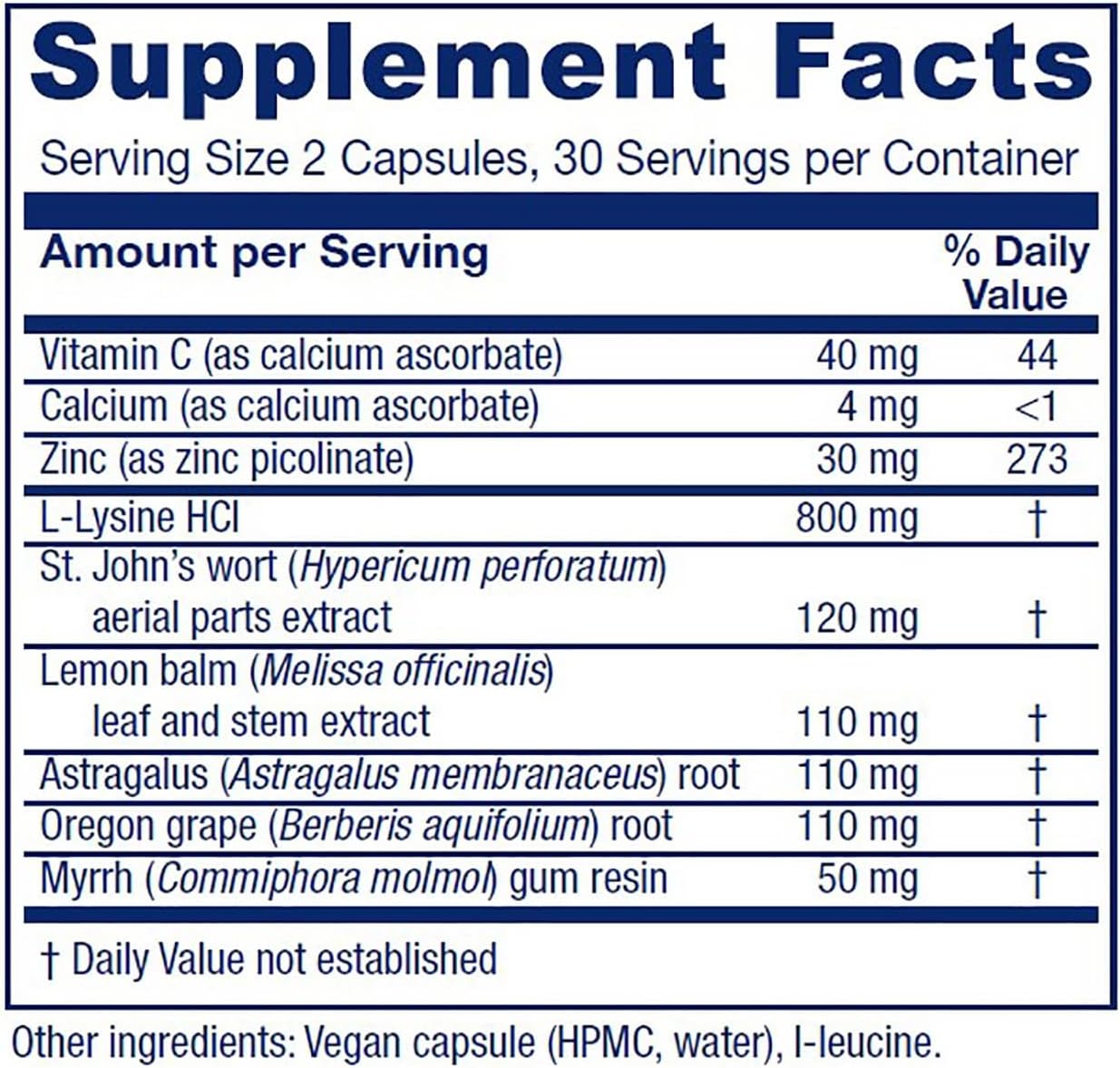 Vegan Lysine Extra Capsules for Immune System Support by Vitanica - 60 Count