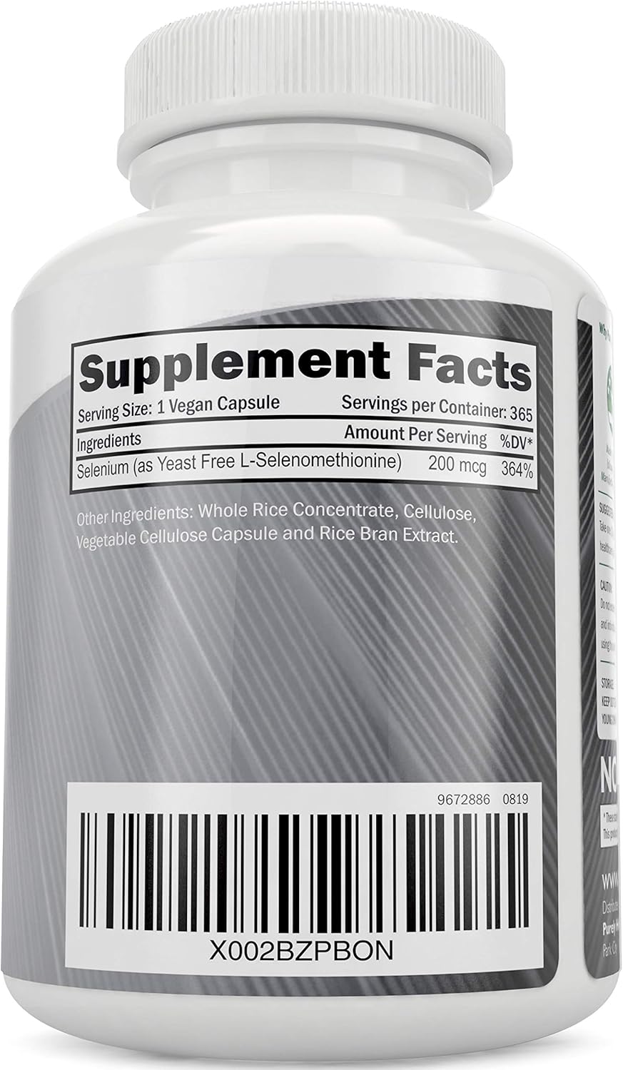 Vegan Magnesium Glycinate 400mg + Selenium 200mcg Bundle - 270 Tablets & 365 Capsules - USA Made