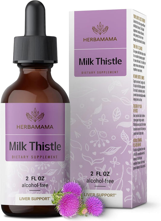 Vegan Milk Thistle Drops for Liver Support - Non-GMO Liver Detox Tincture - Alcohol & Sugar-Free Cleanse Supplement, 28-Day Supply - BoostGo Australia