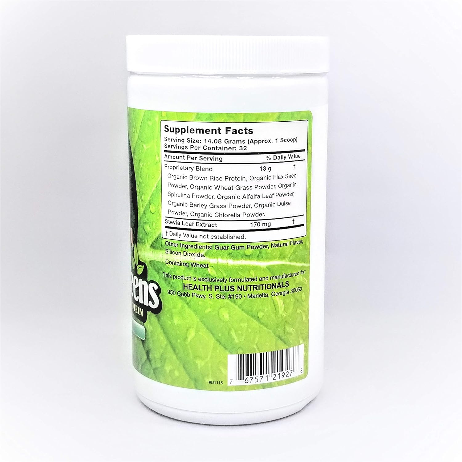 Vegan Mint Superfood Powder with Rice Protein - Dr. Joe's Super Greens