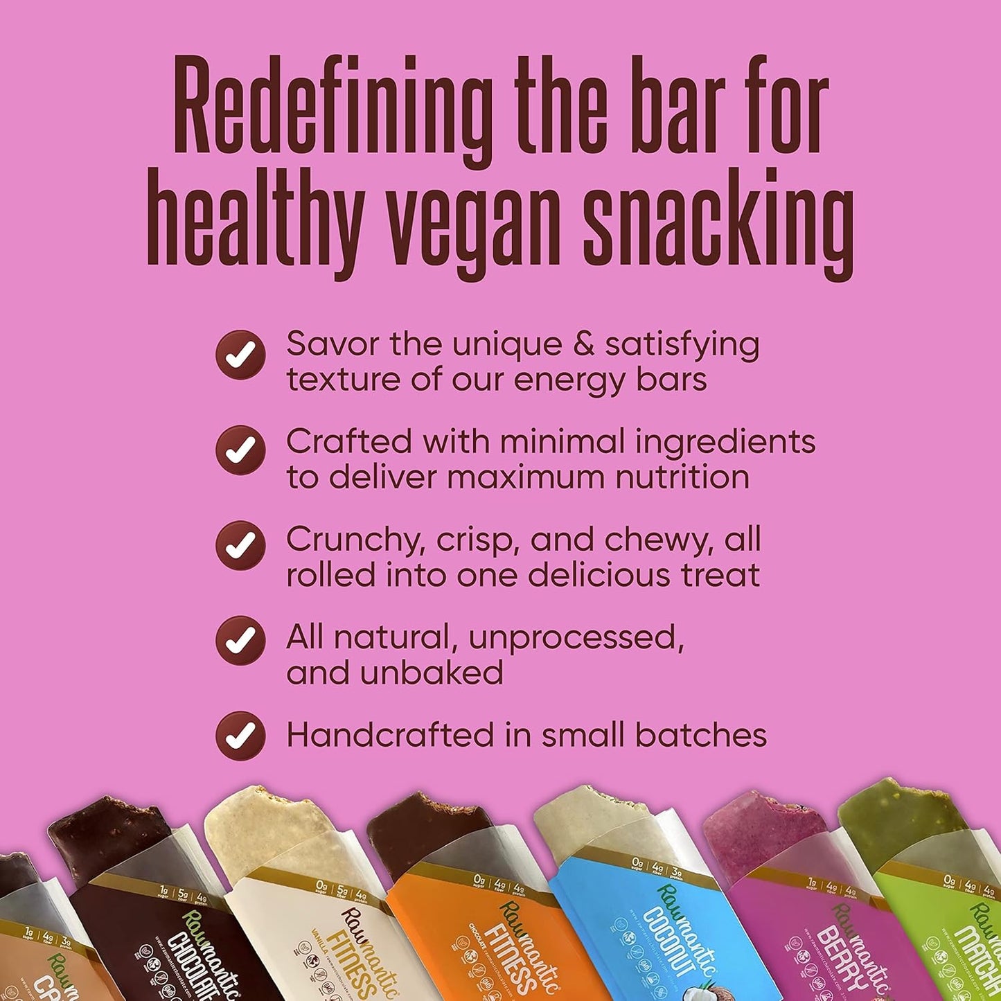 Vegan Mixed Berry Chocolate Energy Bars - 2.1 Oz (Pack of 12) - Dairy, Nut, and Gluten Free Snack Bars - Non-GMO Rawmantic Chocolate Berry Bars for Energy Boosts