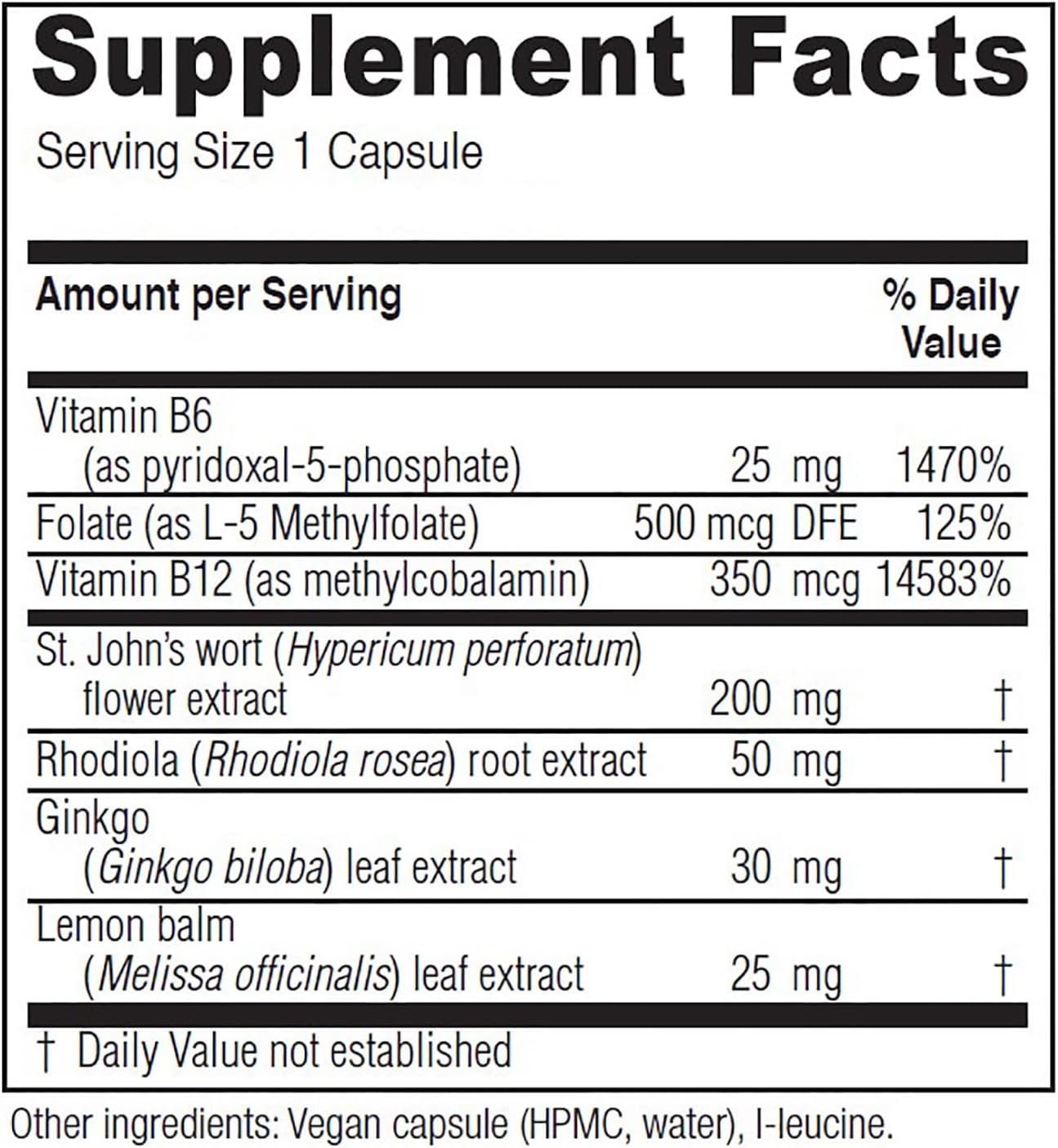 Vegan Mood and Emotional Support Supplement, 60 Capsules by Vitanica Uplift