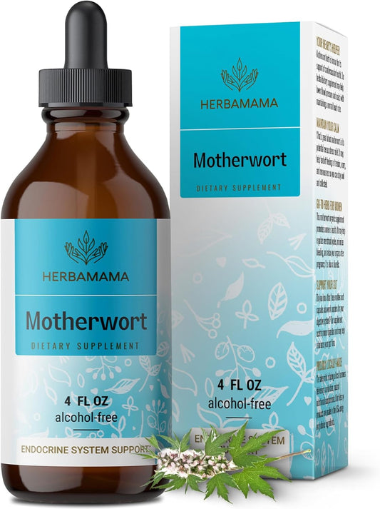 Vegan Motherwort Tincture for Women's Support - Herbal Calming Drops, Non-GMO, Alcohol & Sugar-Free - 56-Day Supply