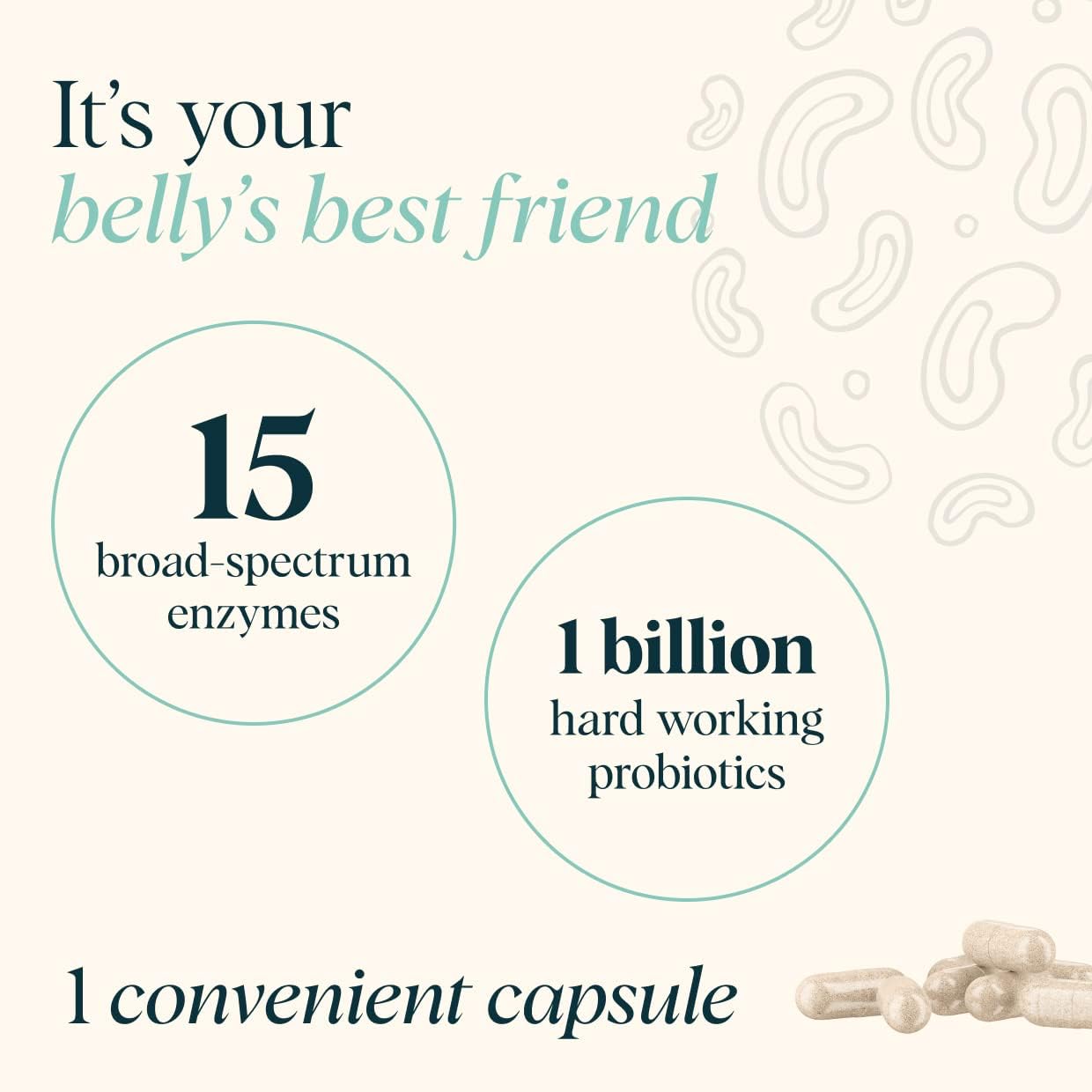 Vegan Multi-Enzyme Supplement with Probiotics for Digestive Health - Gluten-free, Easy-to-Swallow Capsules for Bloating and Gas Relief