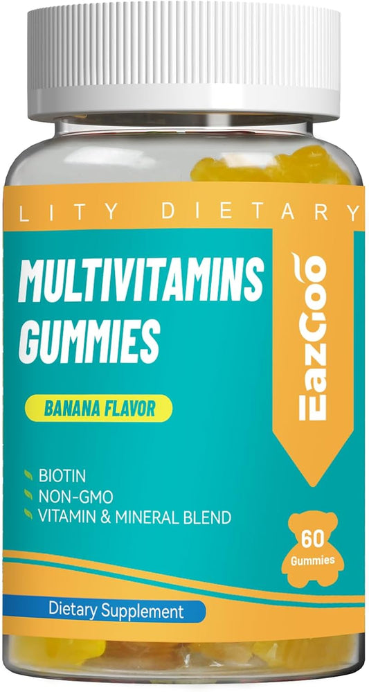 Vegan Multivitamin Gummies for Adults - 60 Count, Daily Nutritional Support for Men & Women