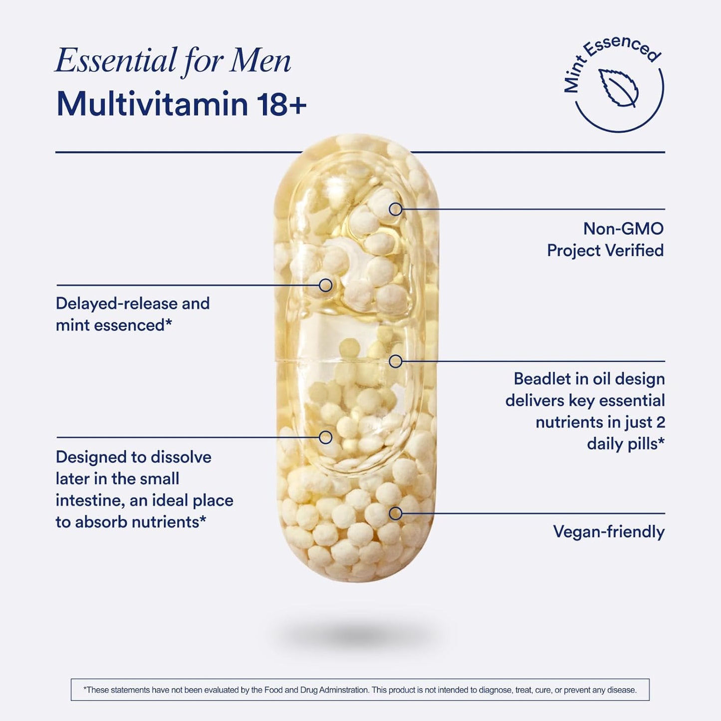 Vegan Omega 3 DHA Multivitamin for Men and Women 18+ by Ritual