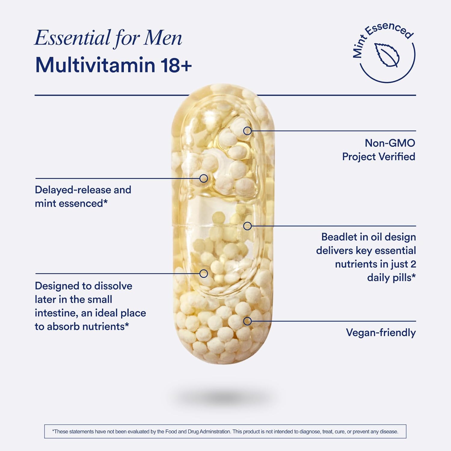 Vegan Omega 3 DHA Multivitamin for Men and Women 18+ by Ritual