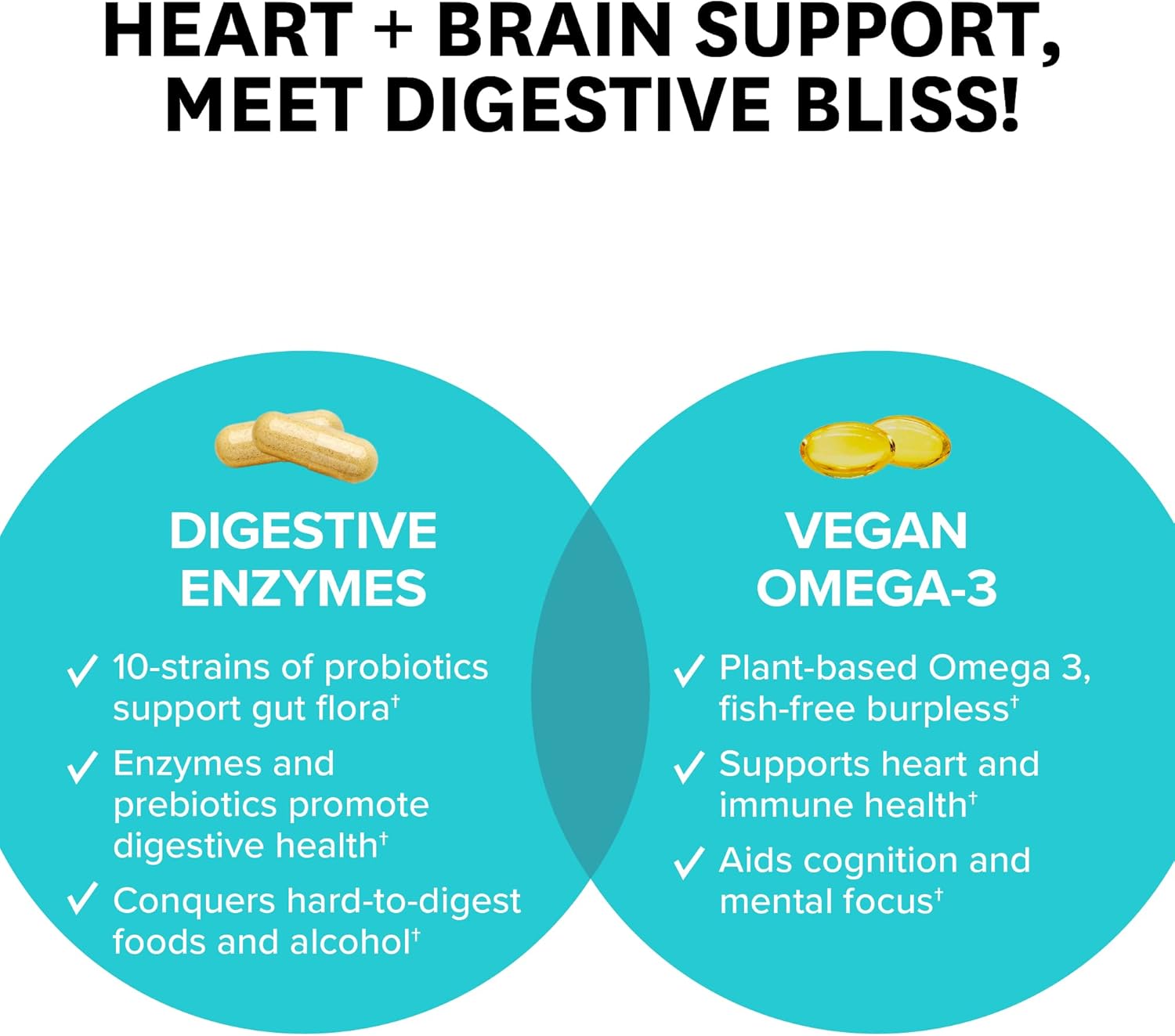 Vegan Omega Digestive Enzymes with Free Travel Tin by Zenwise Health