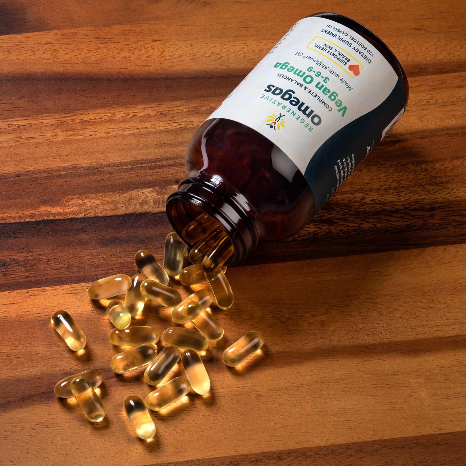 Vegan Omegas Ahiflower Oil Softgels - Complete Plant-Based Source of Omega 3-6-9 Fatty Acids - 120 Vegan Softgels - BoostGo Australia