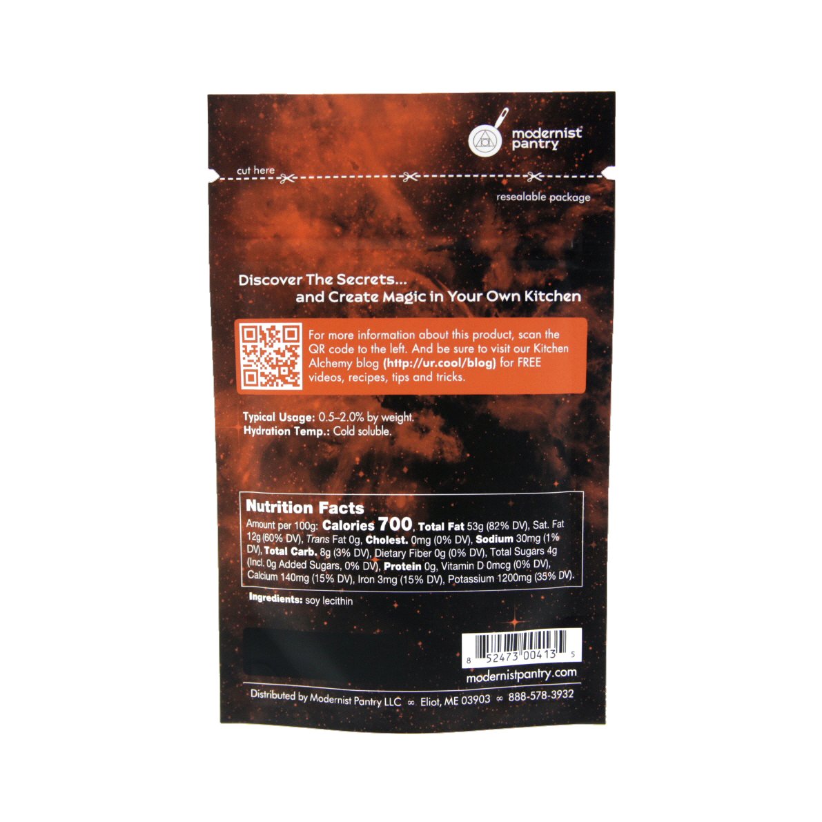 Vegan OU Kosher Certified Pure Soy Lecithin Powder - 50g/2oz for Modernist Pantry