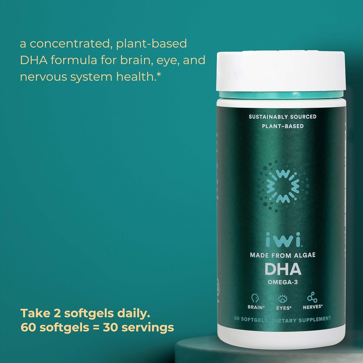 Vegan Plant-Based Algae Omega-3 and DHA Bundle - 30 Servings, Krill & Fish Oil Alternative, No Fishy Aftertaste