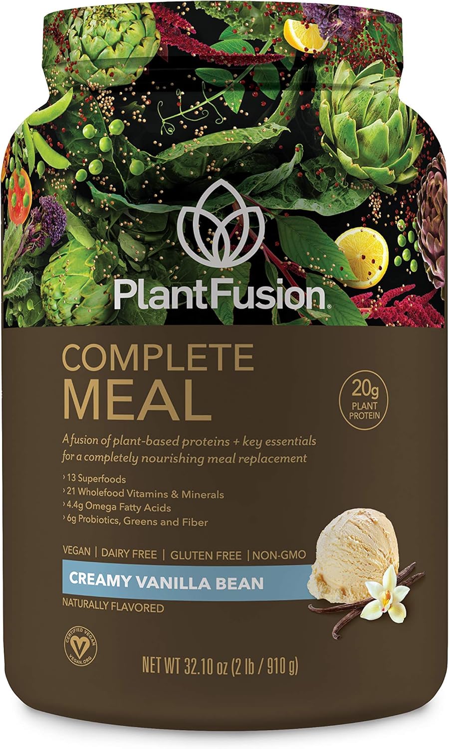 Vegan PlantFusion Bundle: Complete Protein & Meal, Chocolate & Vanilla, Dairy/Gluten/Soy Free, Allergy-Friendly, Digestive Enzymes, Dietary Supplement