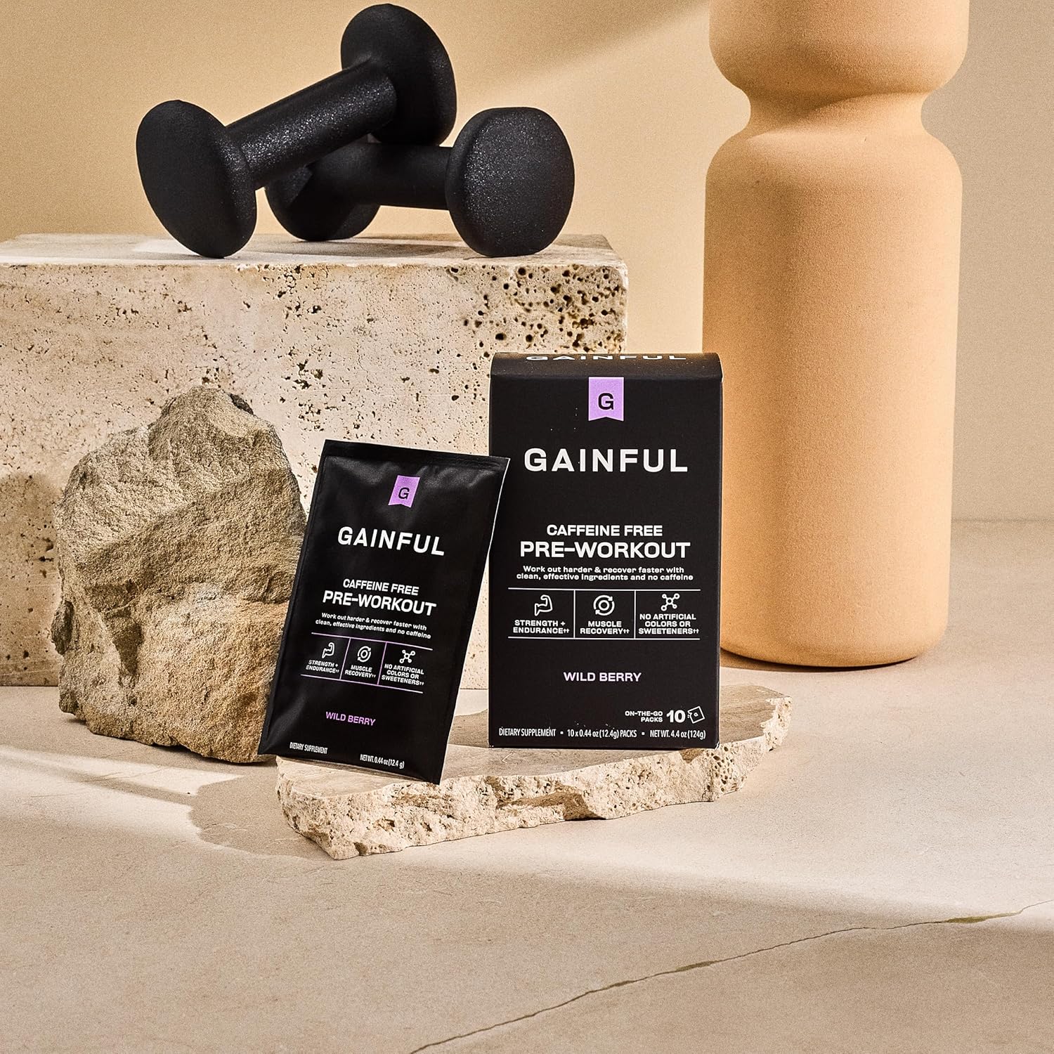 Vegan Pre Workout Powder with Clean Energy, Creatine, and BCAA Blend for Endurance and Muscle Recovery - Wild Berry Flavor, Non GMO