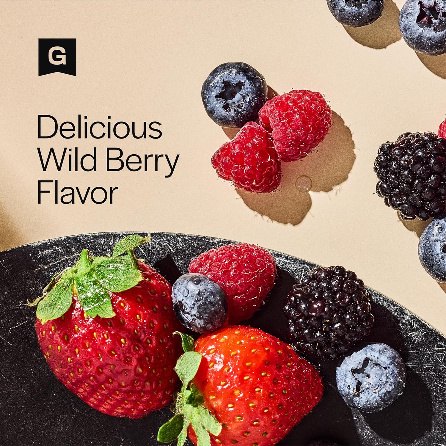 Vegan Pre Workout Powder with Clean Energy, Creatine, and BCAA Blend for Endurance and Muscle Recovery - Wild Berry Flavor, Non GMO