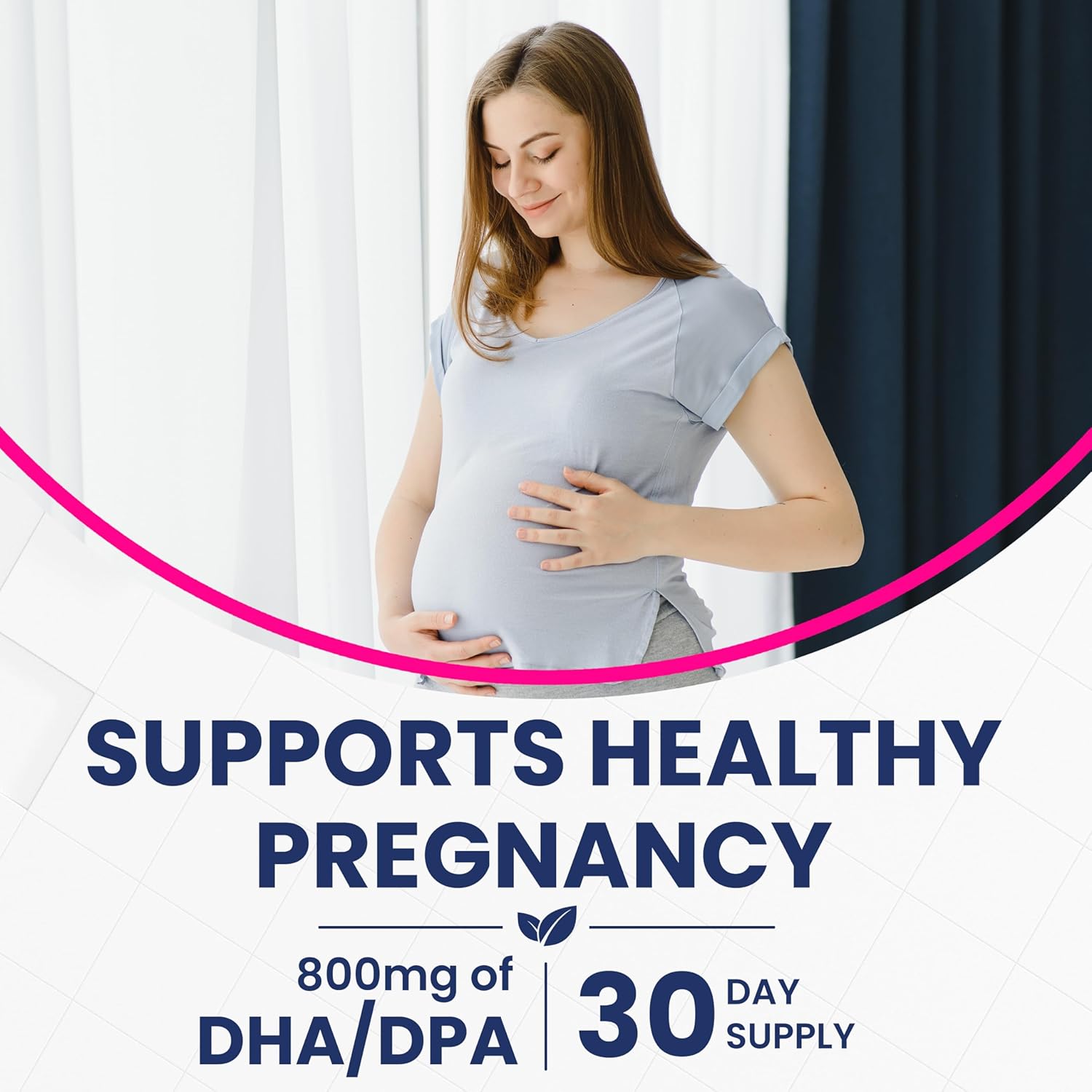 Vegan Prenatal DHA Supplements - 800mg DHA DPA Plant Based Omega 3 - Supports Baby Brain and Eye Development - Optimal Mom and Baby Health - No Fish Oil