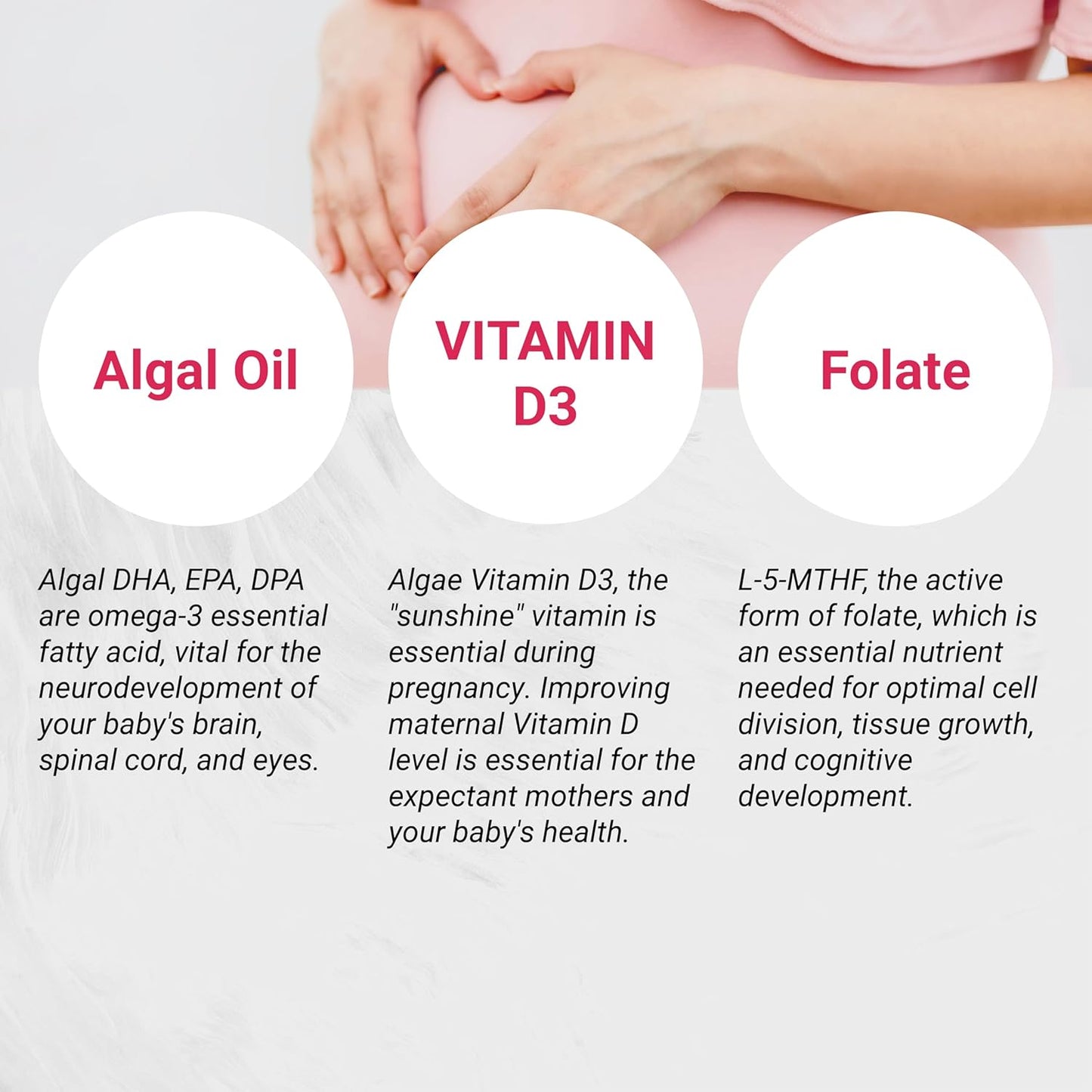 Vegan Prenatal Supplement with Omega-3, Vitamin D3, and Folate | Non-GMO, Soy Free, Vegan Society Certified | 60 Softgels