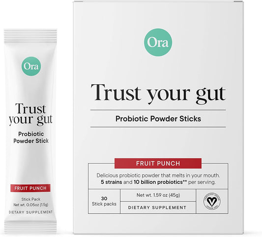 Vegan Probiotic Pixies with Prebiotics for Digestive Health - Dairy-Free & Gluten-Free, No Sugar - 30 Fast Dissolving Powder Sticks - BoostGo Australia