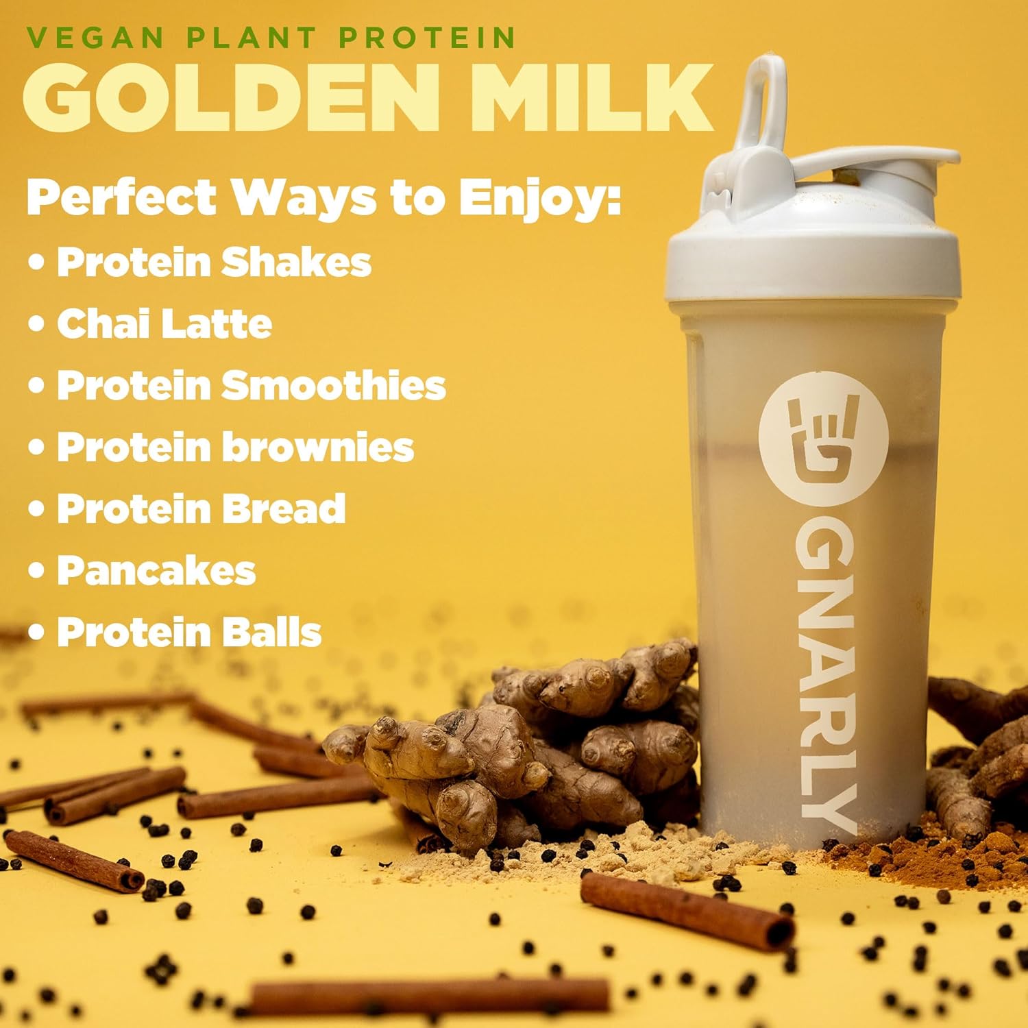 Vegan Protein Powder with BCAAs and Golden Milk in Berry Lemonade Flavor - 10.58oz