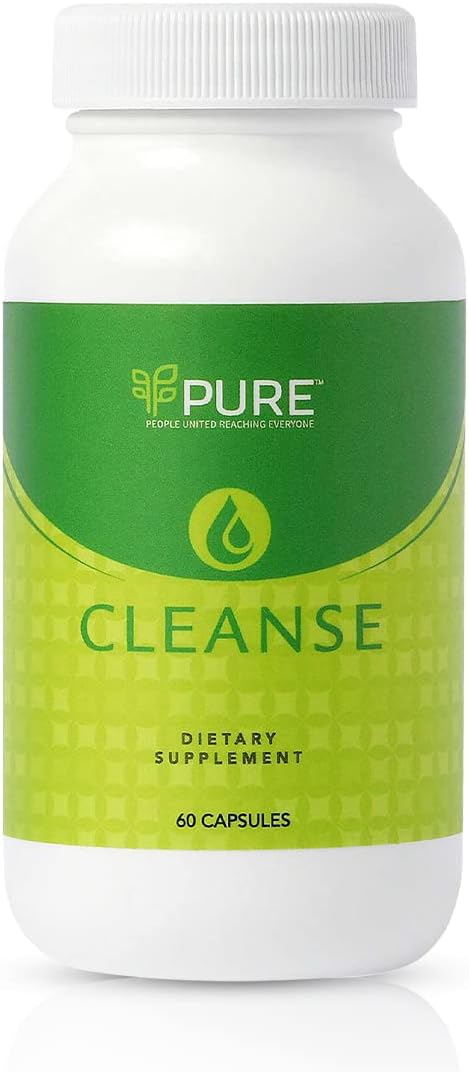 Vegan PURE Live Cleanse Capsules for Better Digestion & Gut Health - Non-GMO Formula - 60 Count