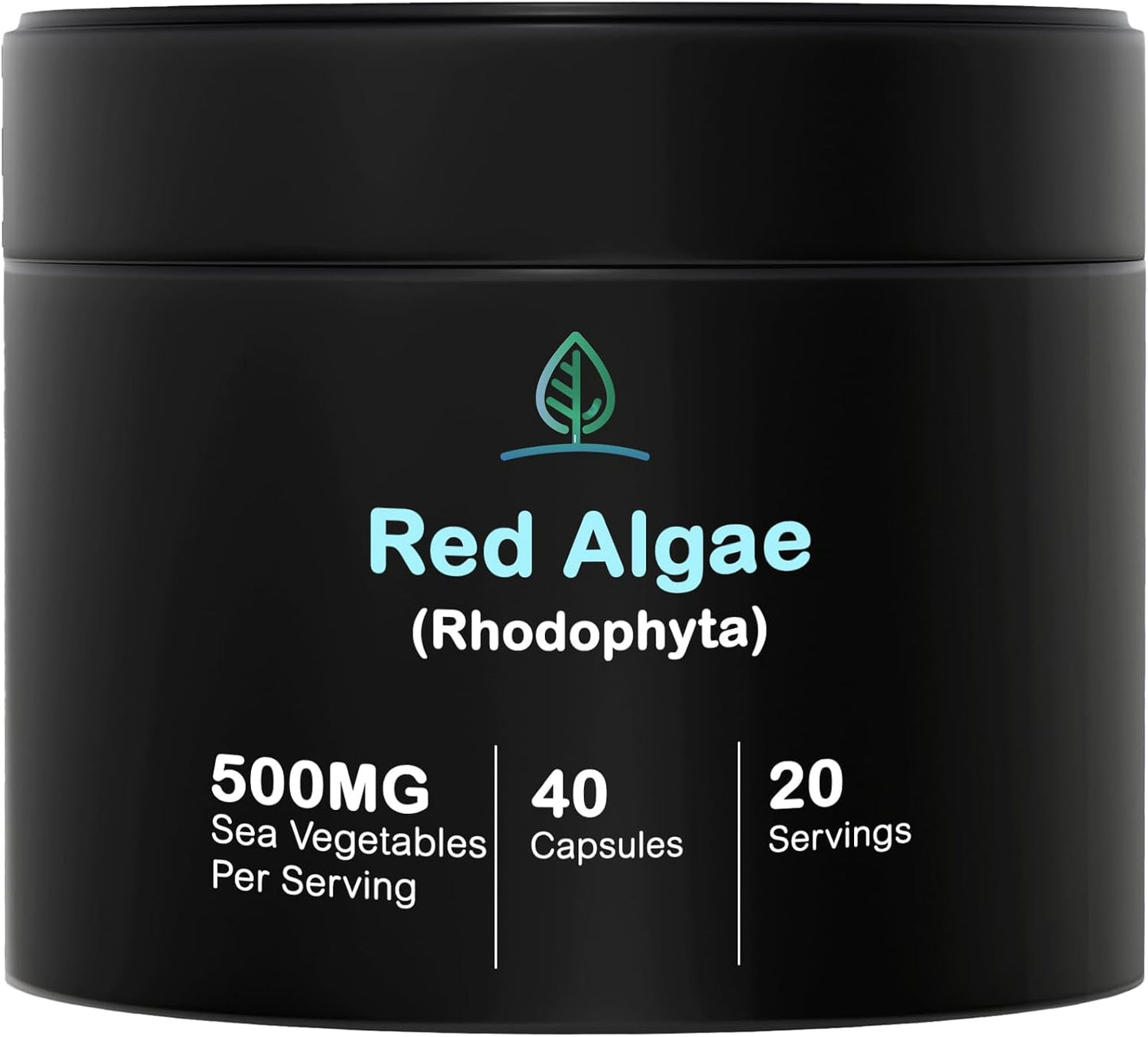 Vegan Red Marine Algae Capsules - Gluten Free, Wild Harvested with Omega 3 - 40 Capsules
