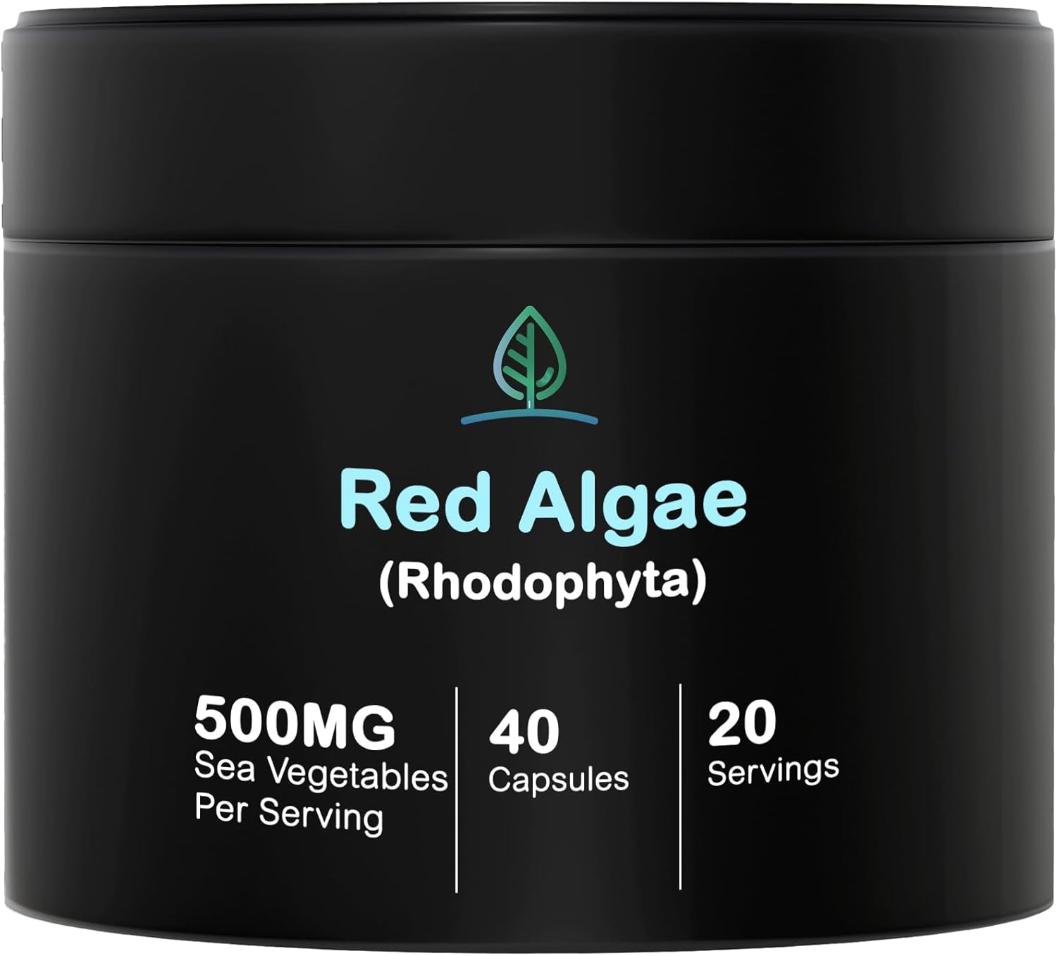 Vegan Red Marine Algae Capsules - Gluten Free, Wild Harvested with Omega 3 - 40 Capsules