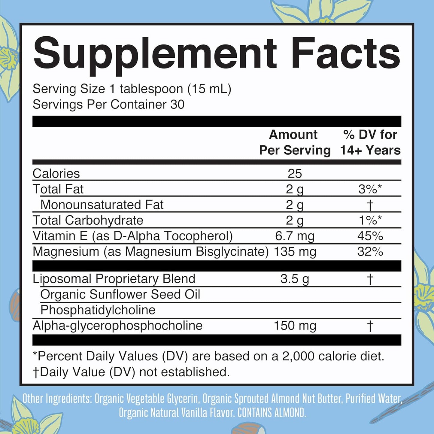 Vegan Reishi Liposomal & Magnesium Vitamins for Immunity & Wellness | Candied Pecan & Almond Vanilla | Clean Label Project Verified® | Non-GMO & Gluten-Free