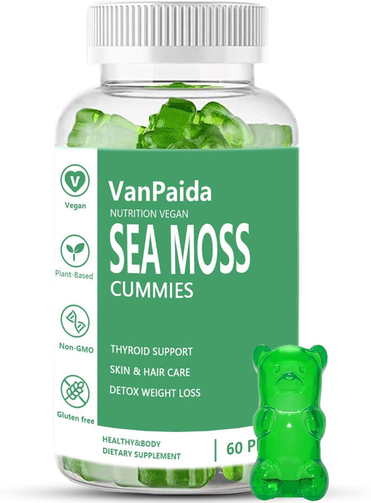 Vegan Sea Moss Gummies with Bladderwrack & Burdock Root for Immune & Joint Support - BoostGo Australia