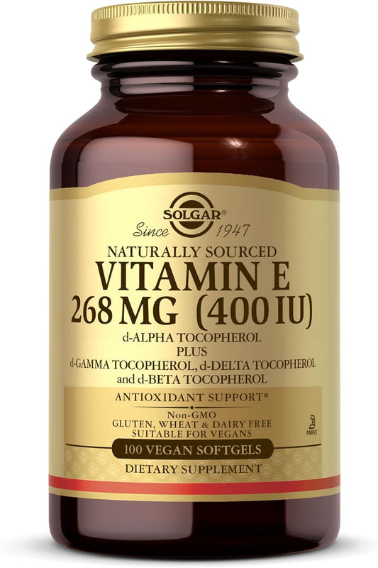 Vegan Softgels with 268 mg Vitamin E, 400 IU - Non-GMO, Gluten Free - 100 Servings - Naturally Sourced