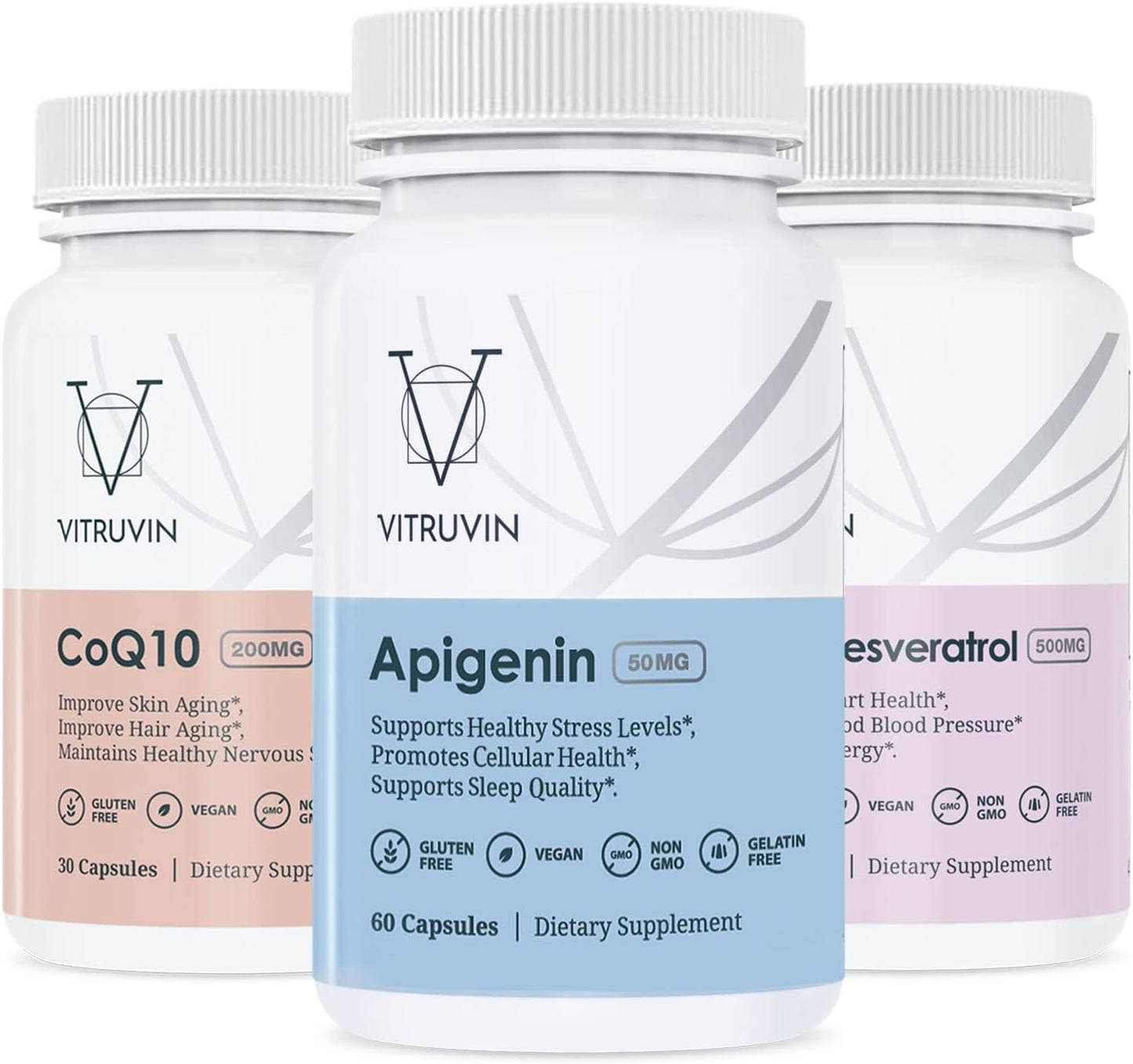 Vegan Sport Recovery Supplement with Apigenin, COQ10, and Resveratrol - Non-GMO and Gluten-Free
