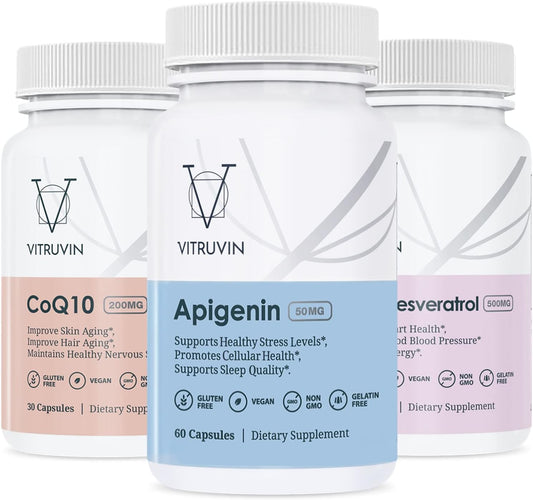 Vegan Sport Recovery Supplement with Apigenin, COQ10, and Resveratrol - Non-GMO and Gluten-Free