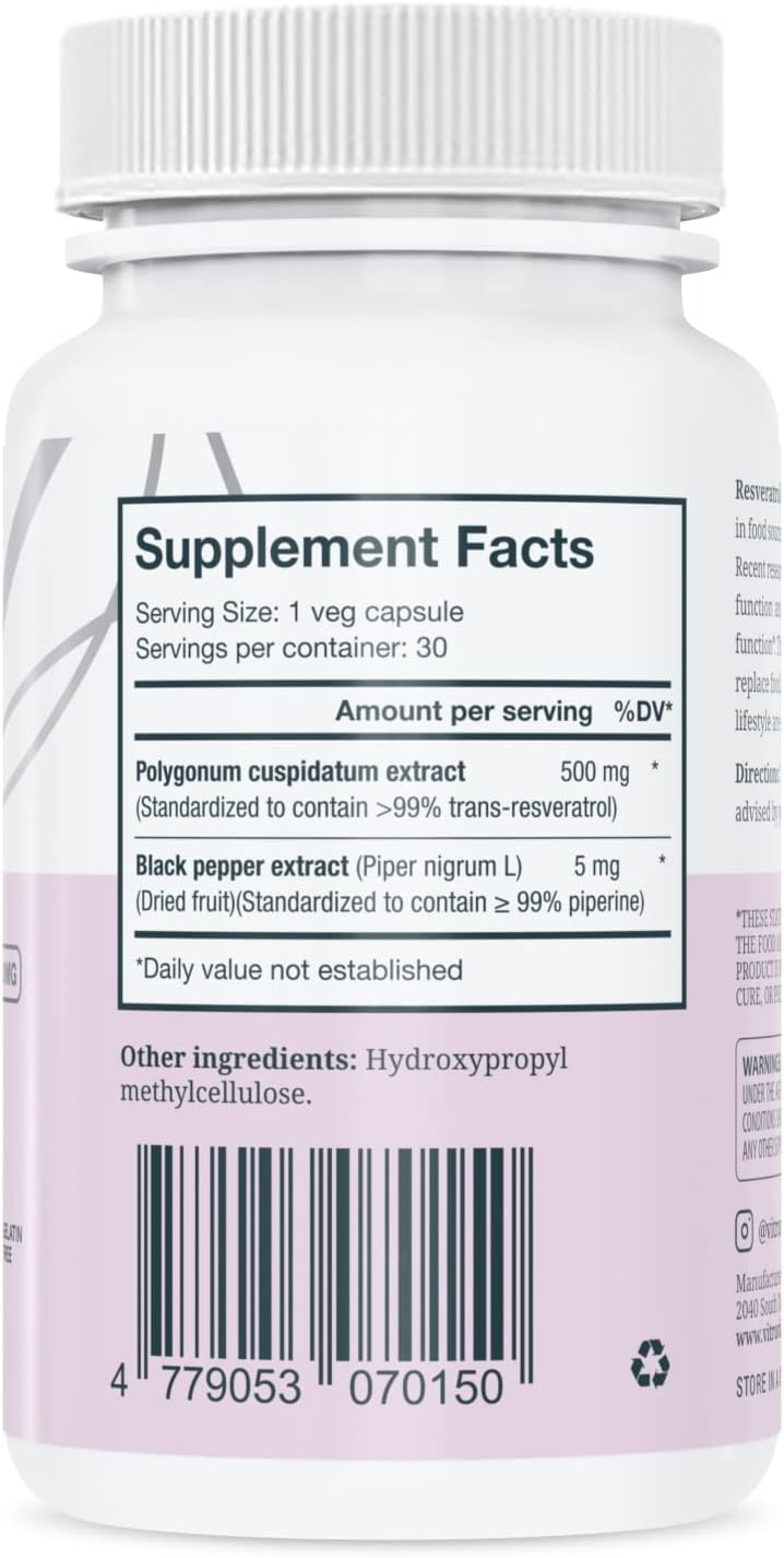 Vegan Sport Recovery Supplement with Apigenin, COQ10, and Resveratrol - Non-GMO and Gluten-Free