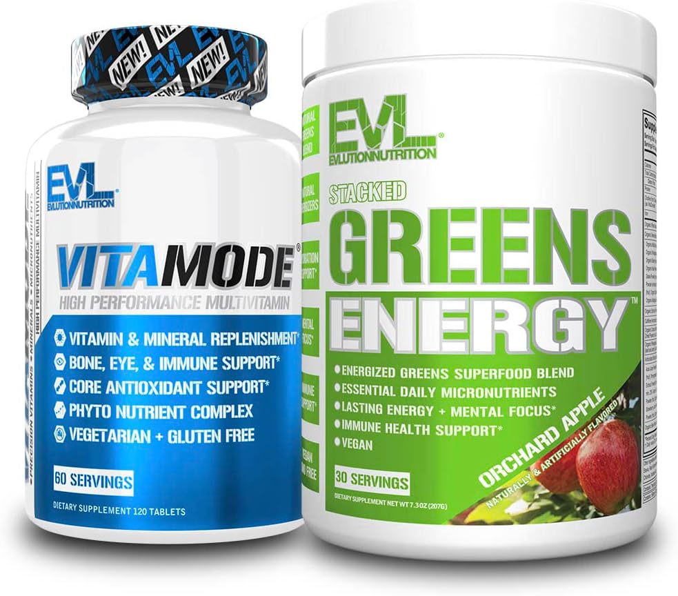 Vegan Super Greens Powder with Multivitamin for Energy & Immune Support