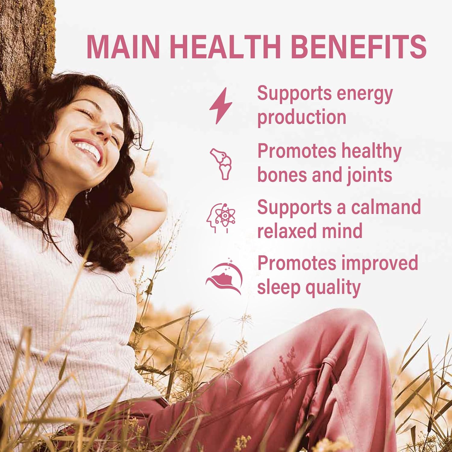 Vegan Triple Magnesium Complex Supplement for Muscles, Nerves, Bone & Energy - 300mg Magnesium (Glycinate, Malate & Citrate) - Non-GMO | 60 Capsules