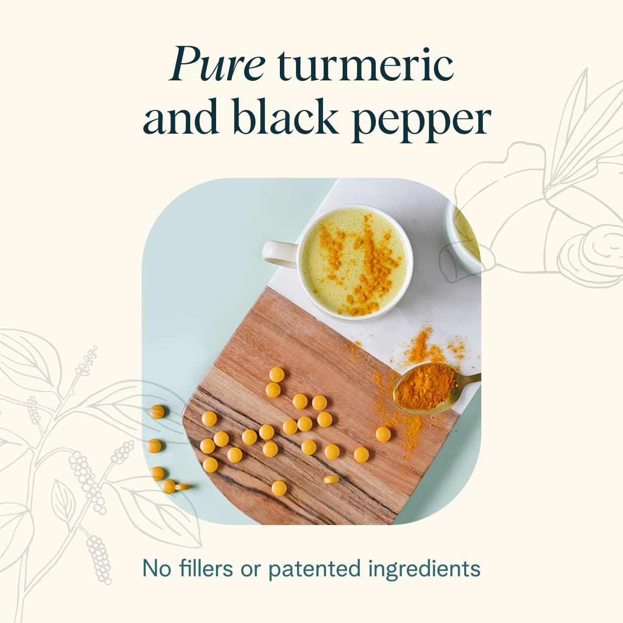 Vegan Turmeric Curcumin with Piperine Tablets for Joint & Cardio Health - Supports Cognitive Function - 90 Tablets