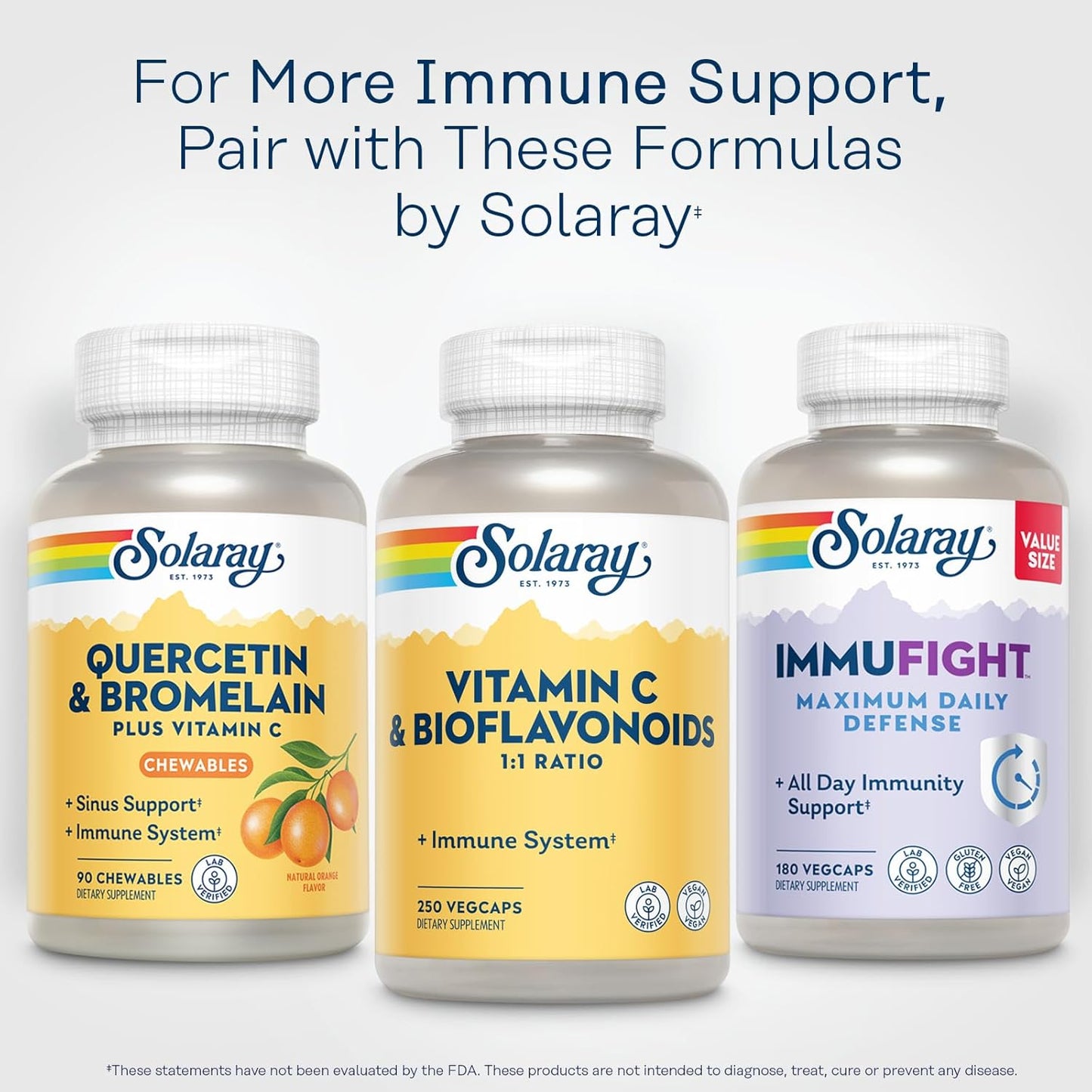 Vegan Vitamin C Supplement with Citrus Bioflavonoids and Rose HIPS - Immune Support and Antioxidant, 250 VegCaps, 125 Servings, 60-Day Guarantee