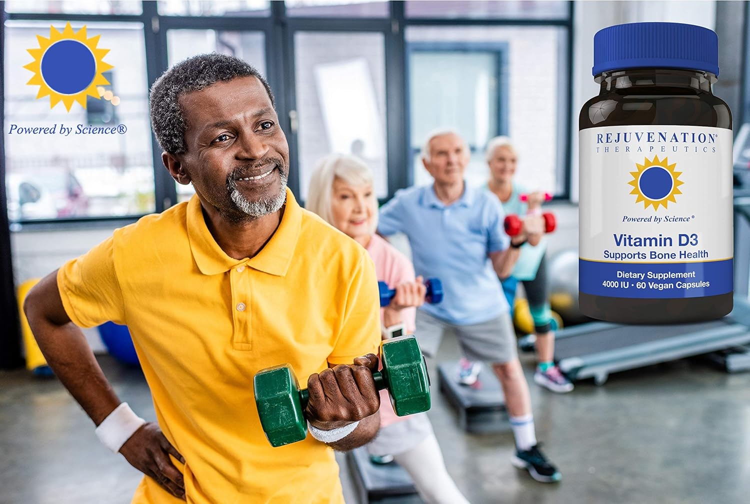 Vegan Vitamin D3 4000IU Capsules for Bone Health - Rejuvenation Therapeutics (60 Count)