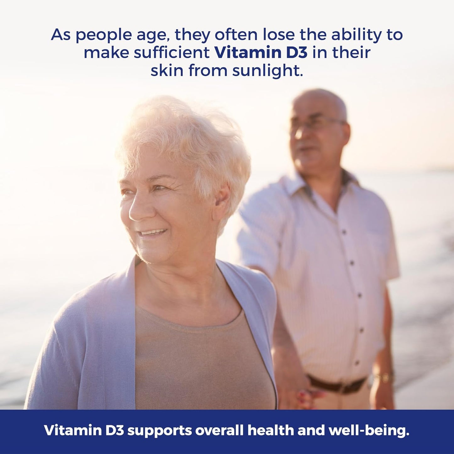 Vegan Vitamin D3 Capsules 5000 IU - 90 Count, Non-GMO, Gluten Free, Muscle & Joint Health Support for Healthy Aging, 3 Month Supply