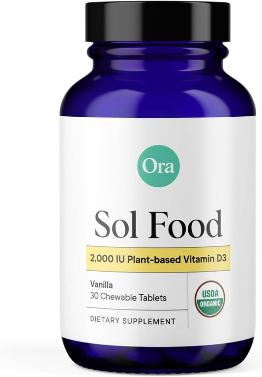 Vegan Vitamin D3 Chewables from Lichen - Bone Health, Immune Support, Mood Boost | 30 Vegan Vanilla Tablets - 2000IU, 1 Month Supply