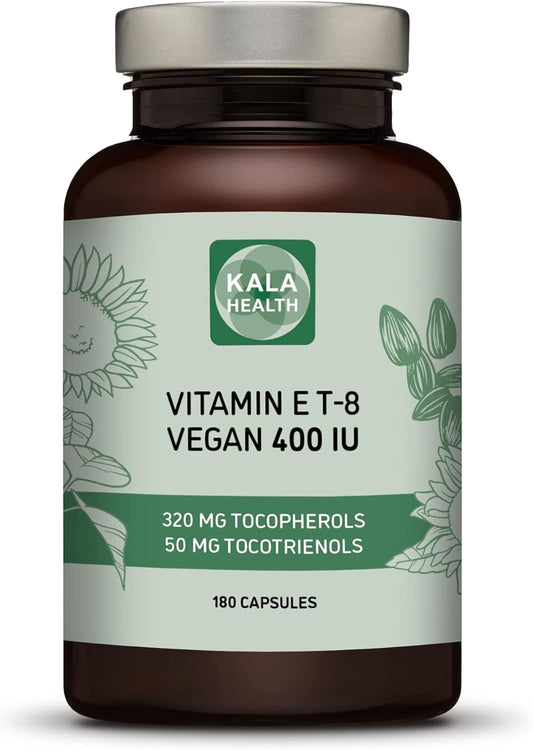 Vegan Vitamin E Supplement with All 8 Tocopherols and Tocotrienols - 400 IU Alpha, Beta, Gamma, Delta Variants - BoostGo Australia