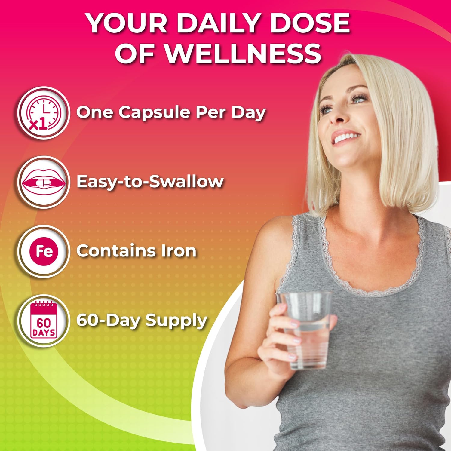 Vegan Whole Food Multivitamin Bundle - Women's Daily with Iron & Plant-Based Calcium 500mg