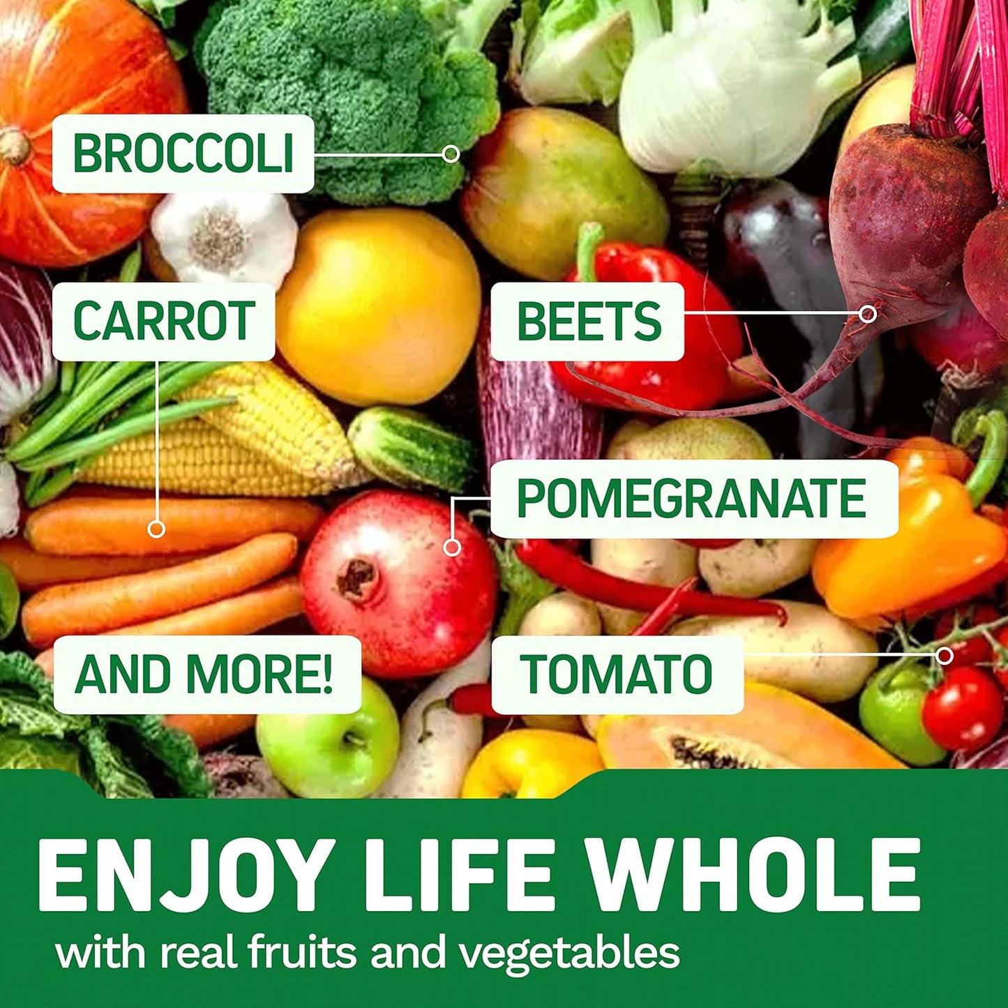 Vegan Whole Food Multivitamin Capsules for Men with Superfoods | Real Raw Veggies, Fruits, Vitamin E, A, B Complex | Non-GMO 120 Vegetarian Capsules