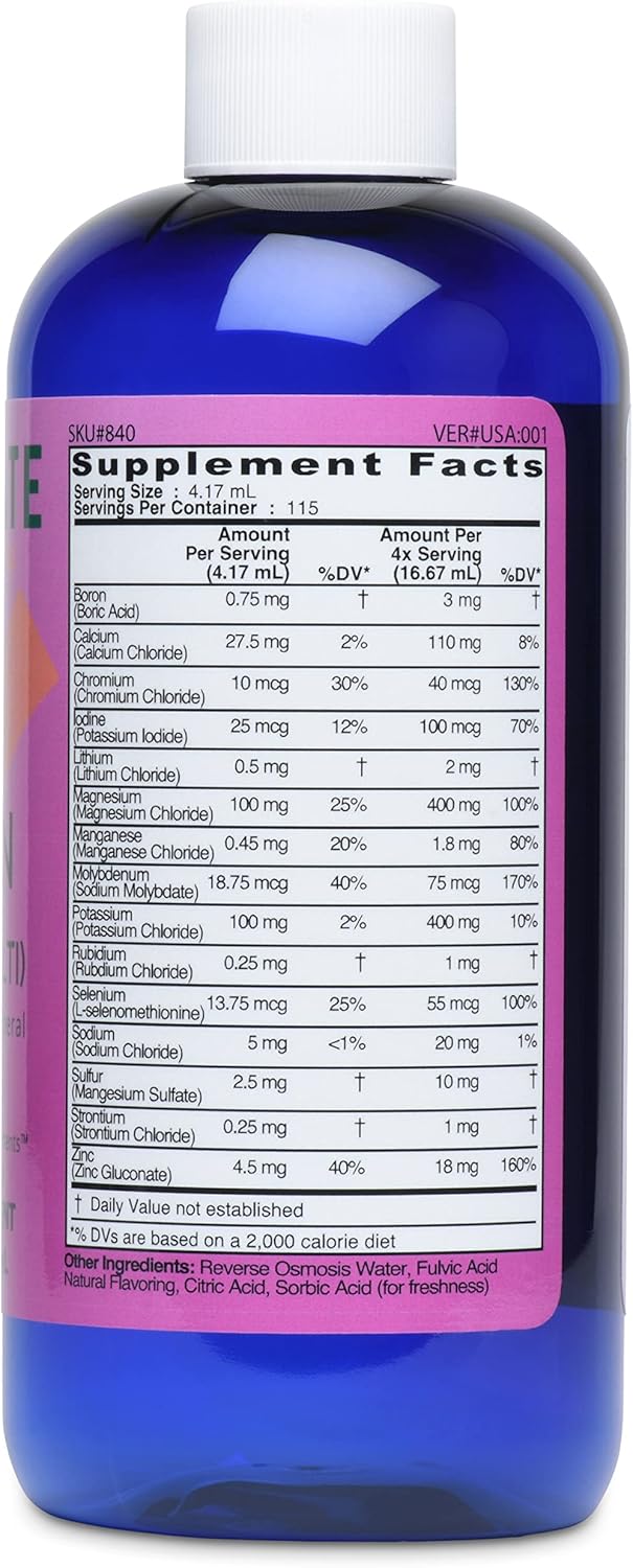 Vegan Women's Liquid Ionic Multi Mineral Supplement with 15 Different Minerals (16 oz.) by Good State Ionic Woman