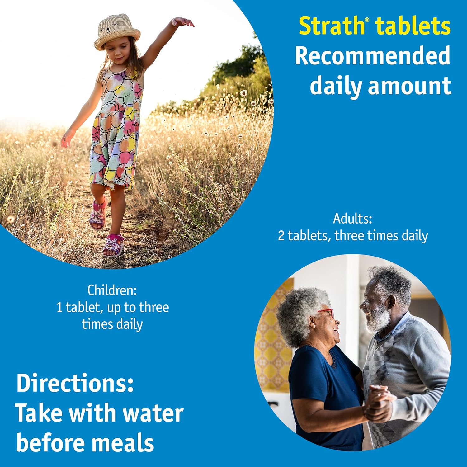 Vegetarian Bio-Strath Nutritional Yeast Tablets for Digestive Support and Nutrient Absorption - Lactose Free, Additive Free - Unflavored Daily Supplement with Prebiotic and Postbiotic Properties