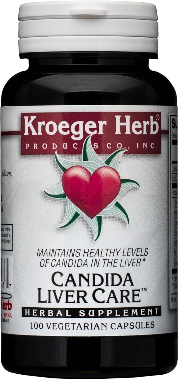 Vegetarian Candida Liver Care Supplement - 100 Capsules by Kroeger Herb - BoostGo Australia